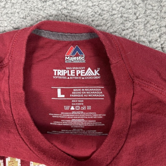 Atlanta United Majestic Mens T-Shirt Red Size L Large Short Sleeve Soccer - Picture 2 of 5